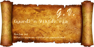 Gyurán Viktória névjegykártya